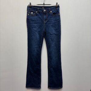 True Religion Women Becca Mid Rise Bootcut Jeans Size 29 Blue Denim C071 -3